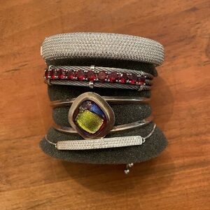 Estate Jewelry 4 Bracelet Bundle - All Marked 925 Sterling Silver